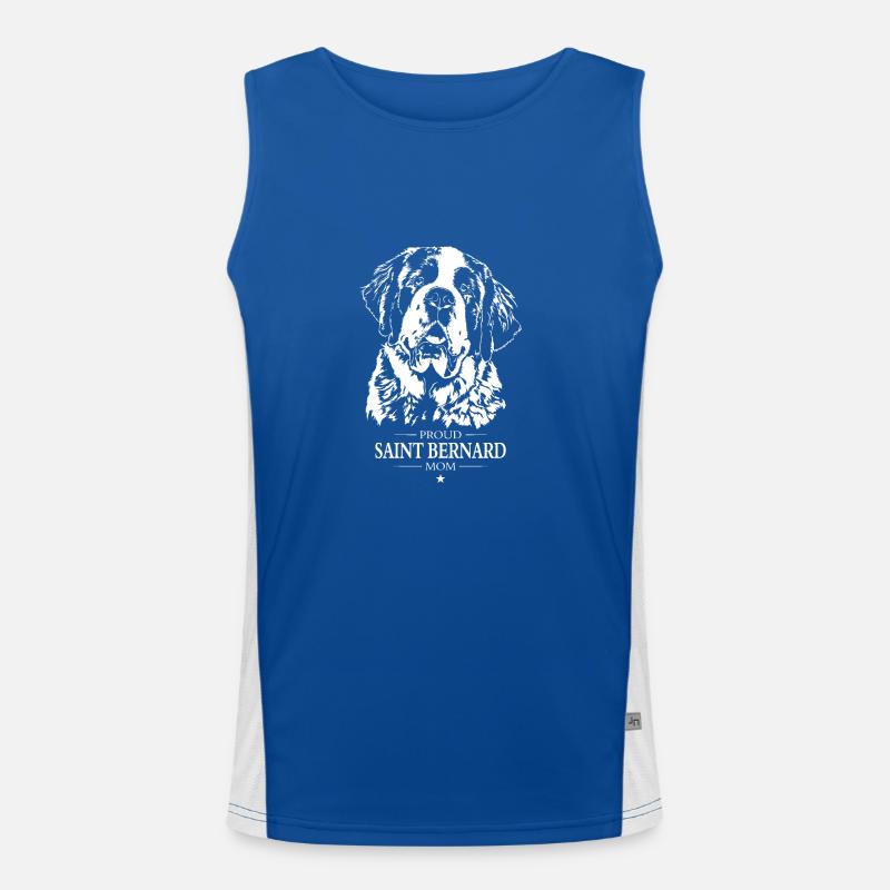 Saint Bernard Mom Hunde Hund Bernhardiner Wilsigns Funktionelles Kontrast-Tank Top für Männer 