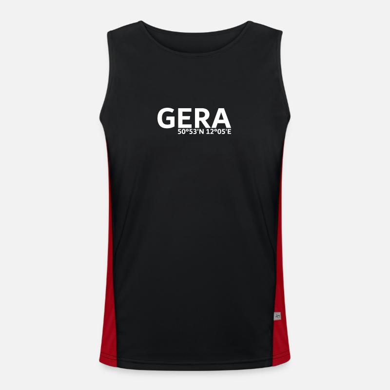 Gera coordinates - Men's Functional Contrast Tank Top  - black/red