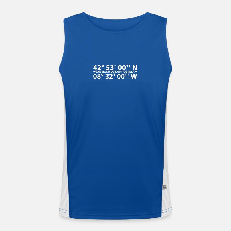 Santiago de Compostela coordinates Men's Functional Contrast Tank Top 