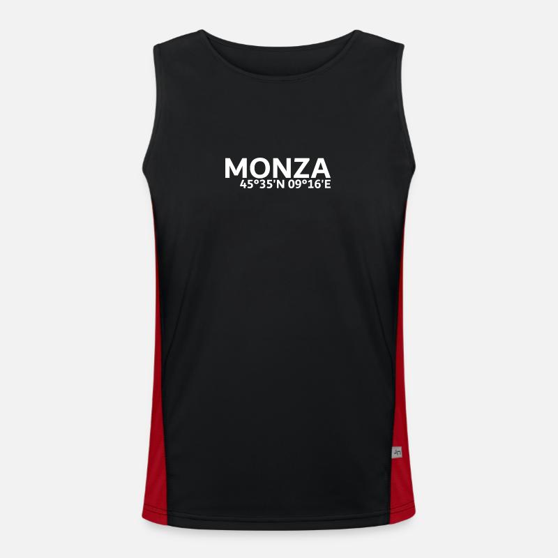 Monza coordinates - Men's Functional Contrast Tank Top  - black/red