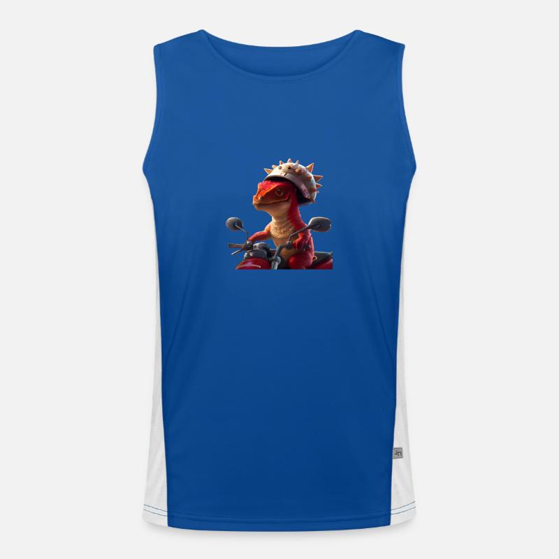 Happy Dino Men's Functional Contrast Tank Top 