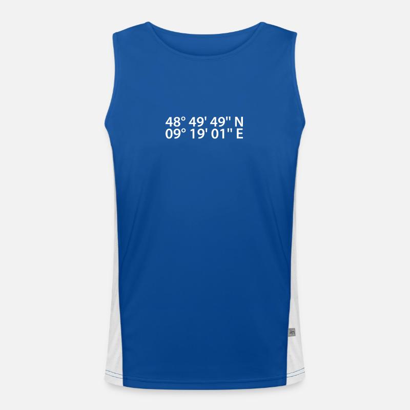 Waiblingen coordinates Men's Functional Contrast Tank Top 
