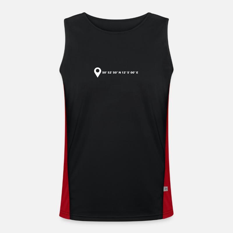 Gera coordinates - Men's Functional Contrast Tank Top  - black/red