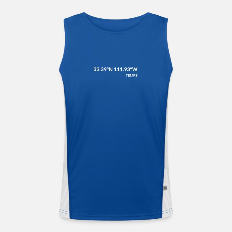 Tempe, Arizona, USA Coordinates Men's Functional Contrast Tank Top 