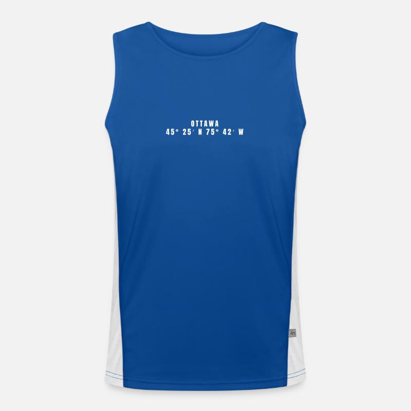 Ottawa, Canada Coordinates Men's Functional Contrast Tank Top 