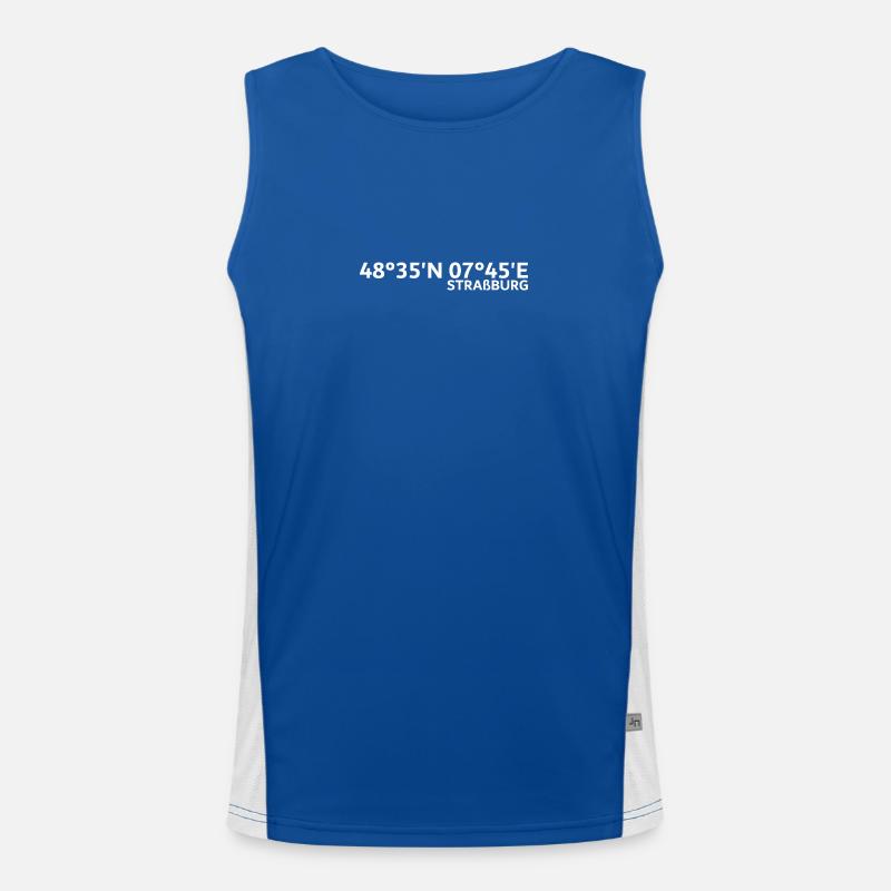 Strasbourg coordinates Men's Functional Contrast Tank Top 