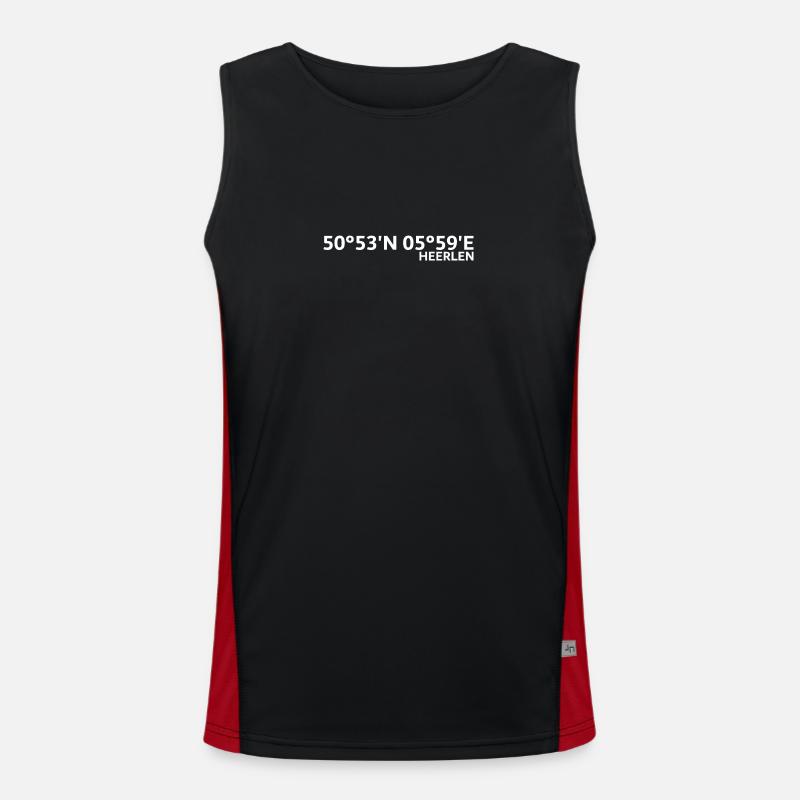 Heerlen coordinates - Men's Functional Contrast Tank Top  - black/red