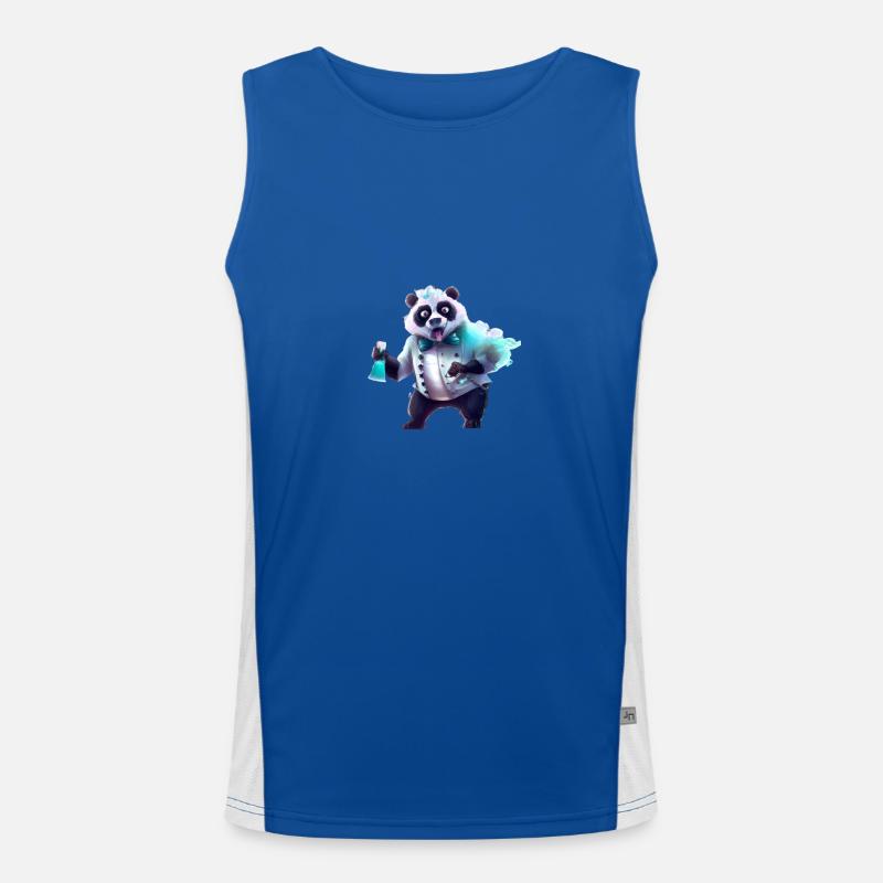 Panda scientist Men's Functional Contrast Tank Top 