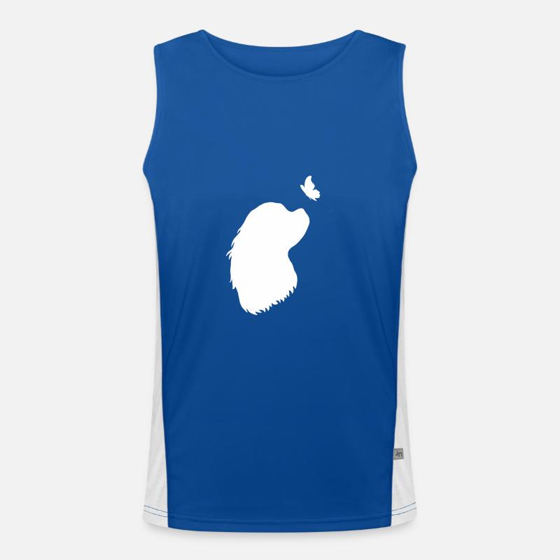 Cavalier King Charles Spaniel Funktionelles Kontrast-Tank Top für Männer 