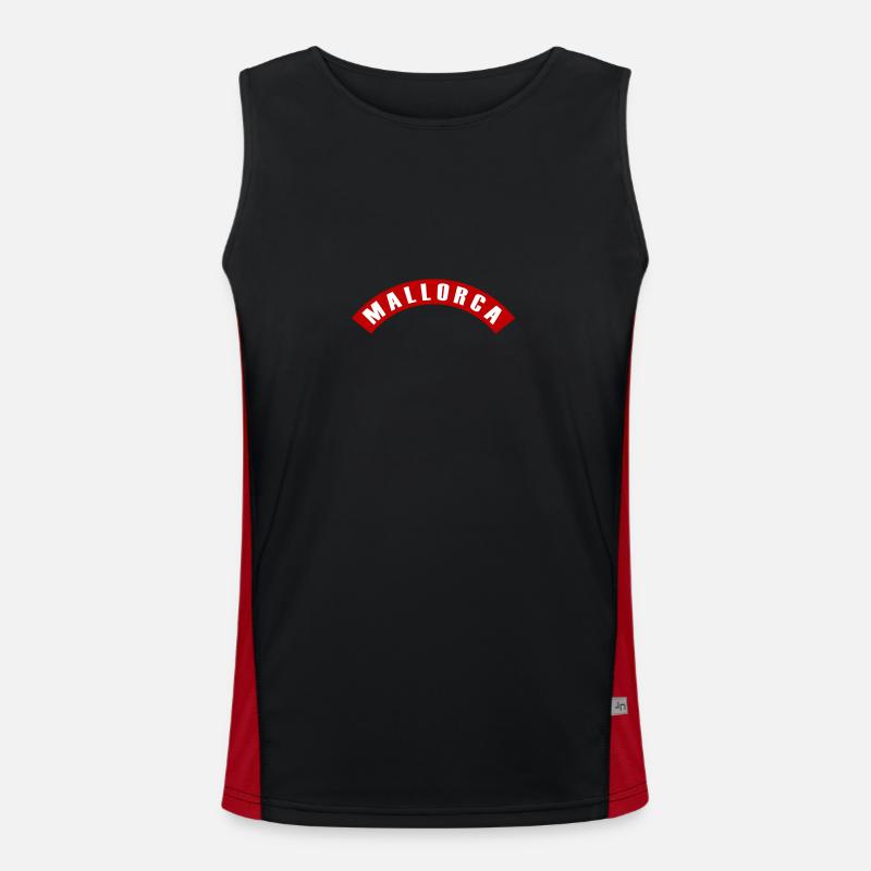 Mallorca Lettering Men's Functional Contrast Tank Top 