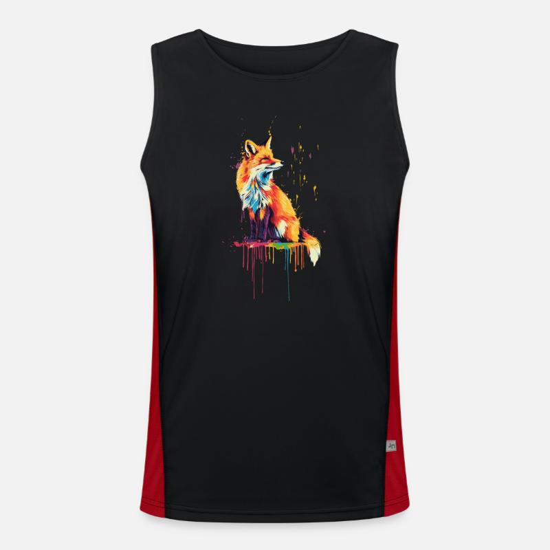 Rotfuchs Funktionelles Kontrast-Tank Top für Männer 