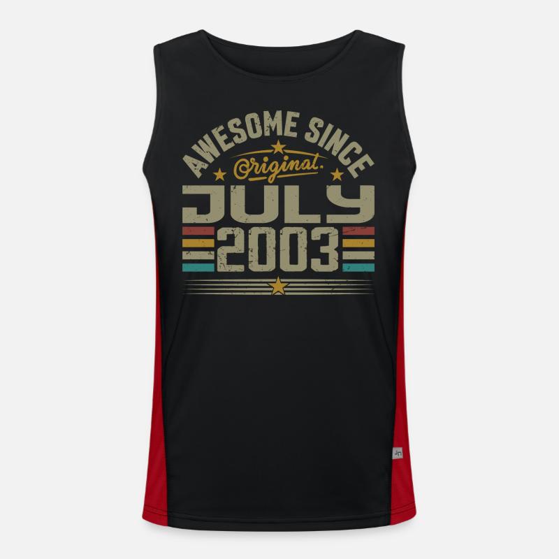 Baujahr Juli 2003 | Geschenk Juli 2003 Funktionelles Kontrast-Tank Top für Männer 