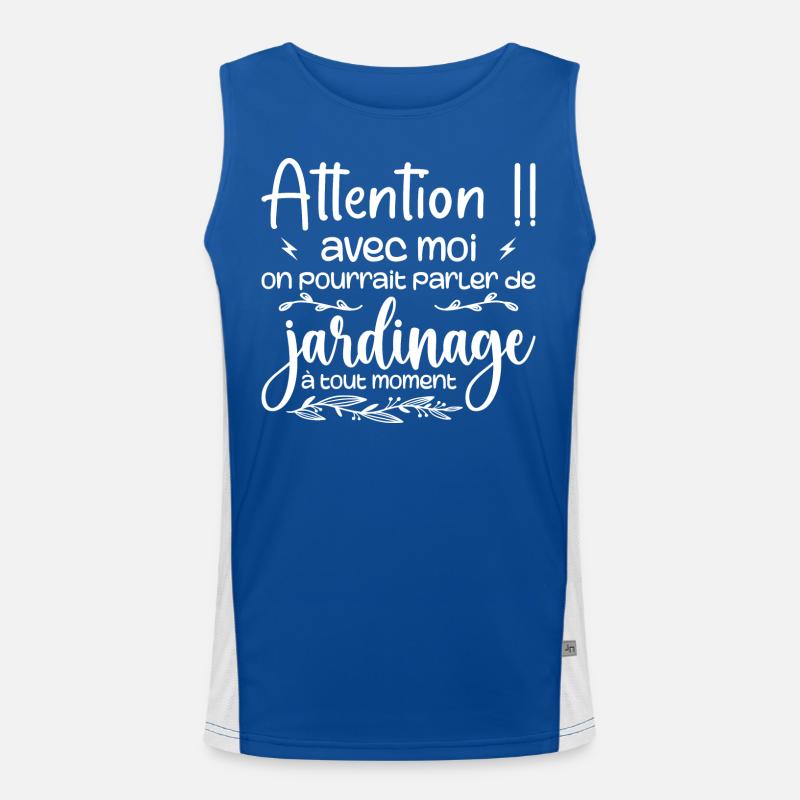 Sprechen Sie jederzeit über Gartenarbeit - Gärtnergeschenk Funktionelles Kontrast-Tank Top für Männer 