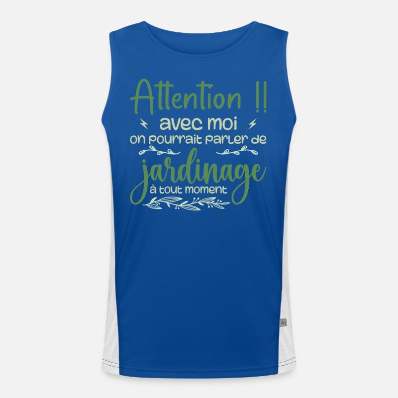 Sprechen Sie jederzeit über Gartenarbeit - Gärtnergeschenk Funktionelles Kontrast-Tank Top für Männer 