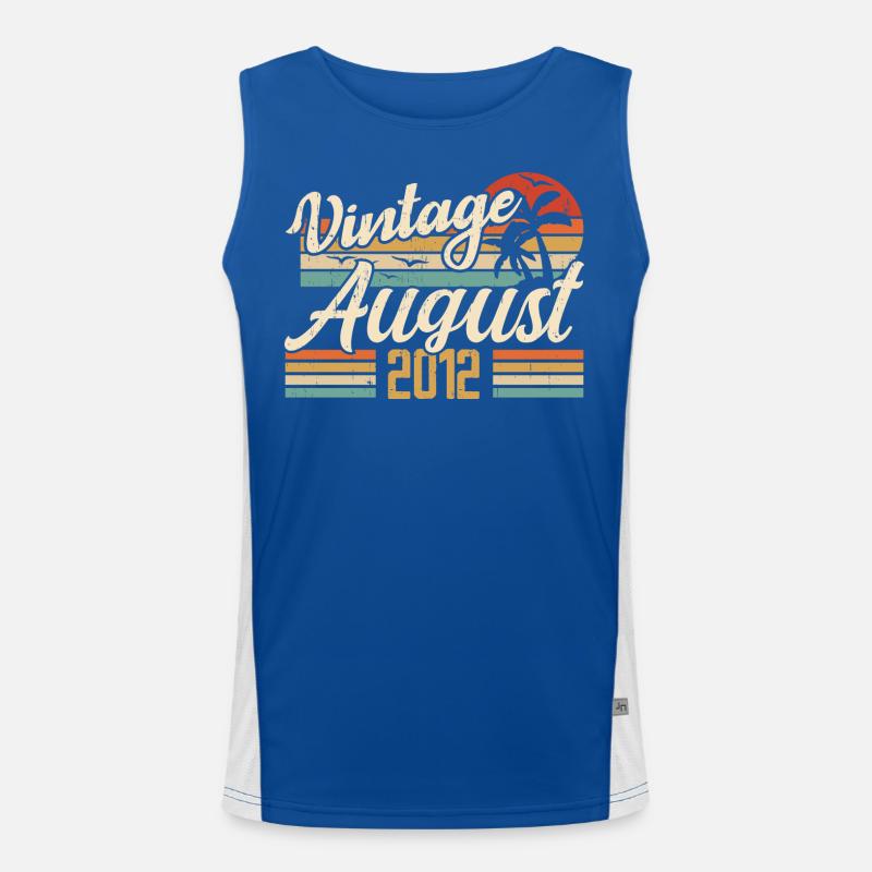 August 2012 Jubiläum 2012 - August Legends Geschenk Funktionelles Kontrast-Tank Top für Männer 