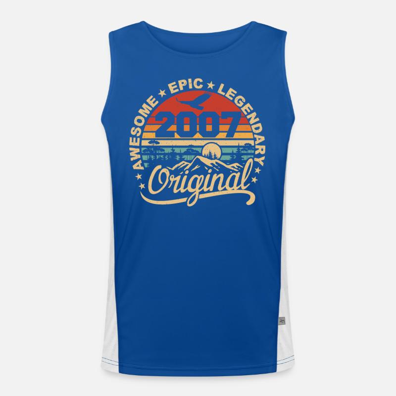 Original 2007 Retro 2007 Geburtstagsgeschenk 2007 Funktionelles Kontrast-Tank Top für Männer 