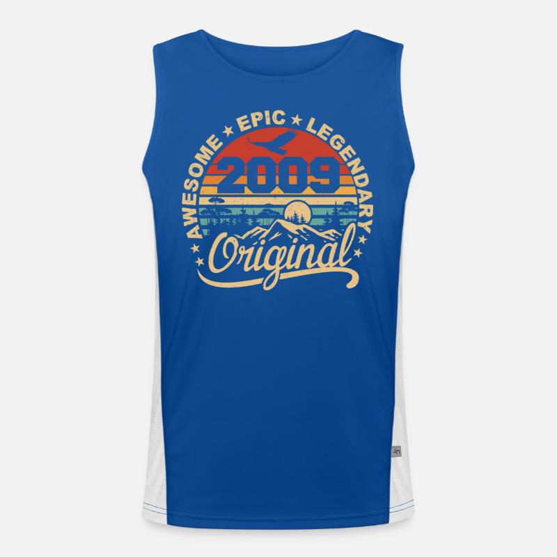 Original 2009 Retro 2009 Birthday Gift Men's Functional Contrast Tank Top 