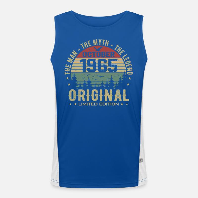Mann Geburtstagsgeschenk 1965 Oktober 1965 Funktionelles Kontrast-Tank Top für Männer 