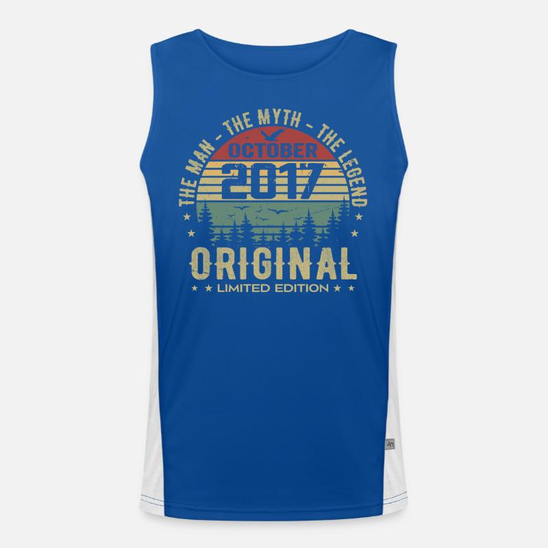 Man Birthday Gift 2017 October 2017 Men's Functional Contrast Tank Top 
