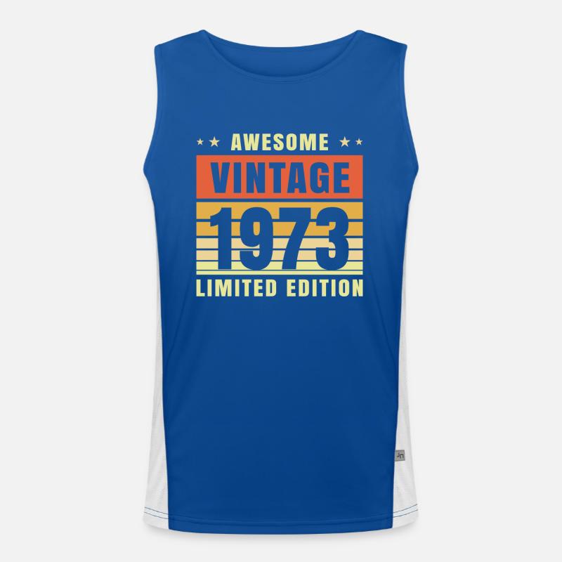 1973 - Born 1973 Men's Functional Contrast Tank Top 