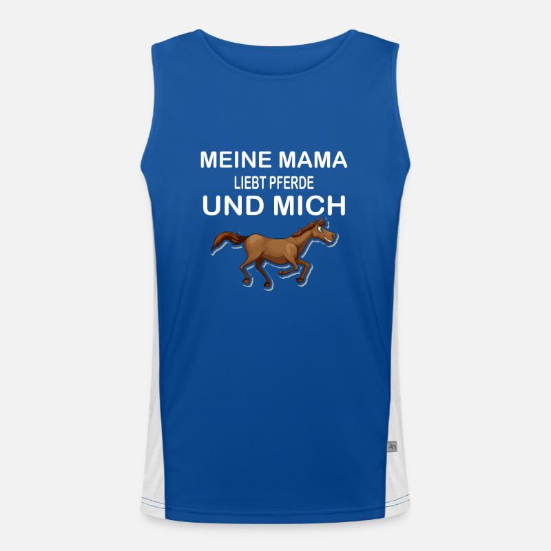 Mama Mutter Pferde Liebe Geschenk Kleinkind Funktionelles Kontrast-Tank Top für Männer 