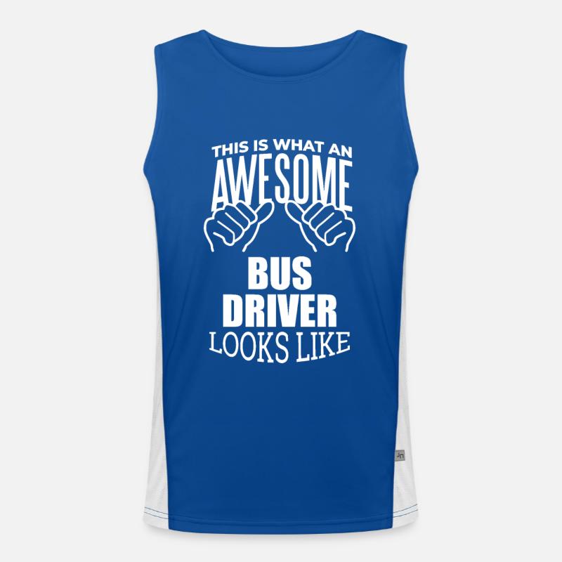 Bus Driver Men's Functional Contrast Tank Top 
