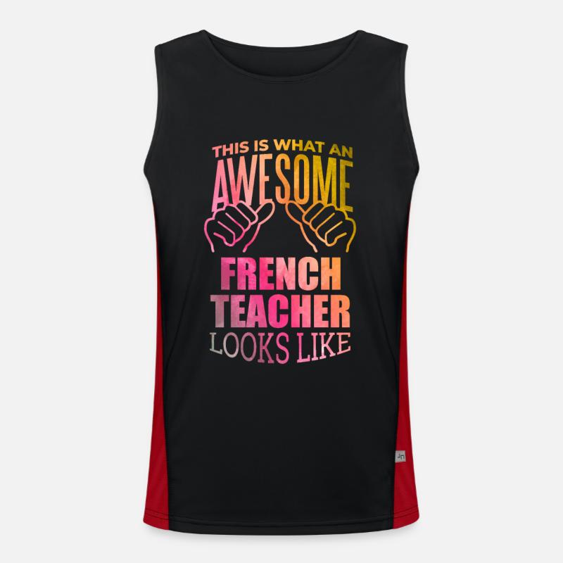 French Men's Functional Contrast Tank Top 