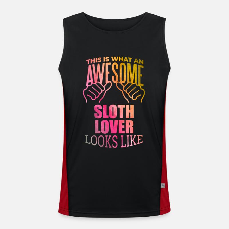 Faultier Funktionelles Kontrast-Tank Top für Männer 