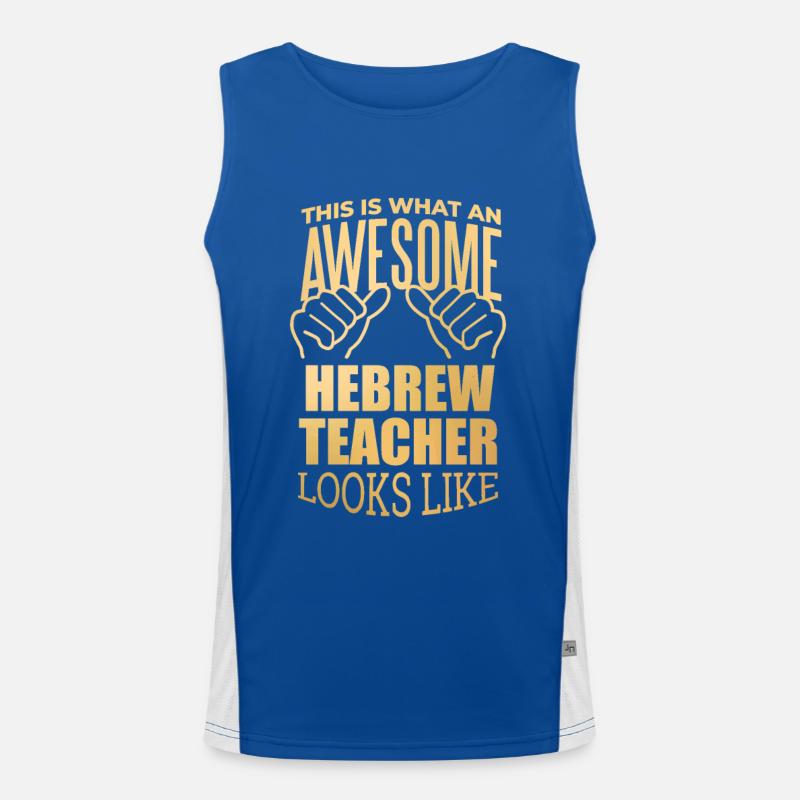 Hebräisch Funktionelles Kontrast-Tank Top für Männer 