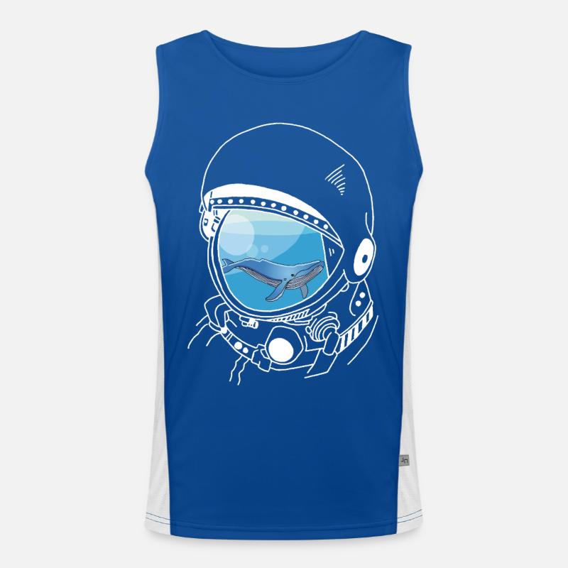 Ein Wal in den Sternen (weiß) Funktionelles Kontrast-Tank Top für Männer 