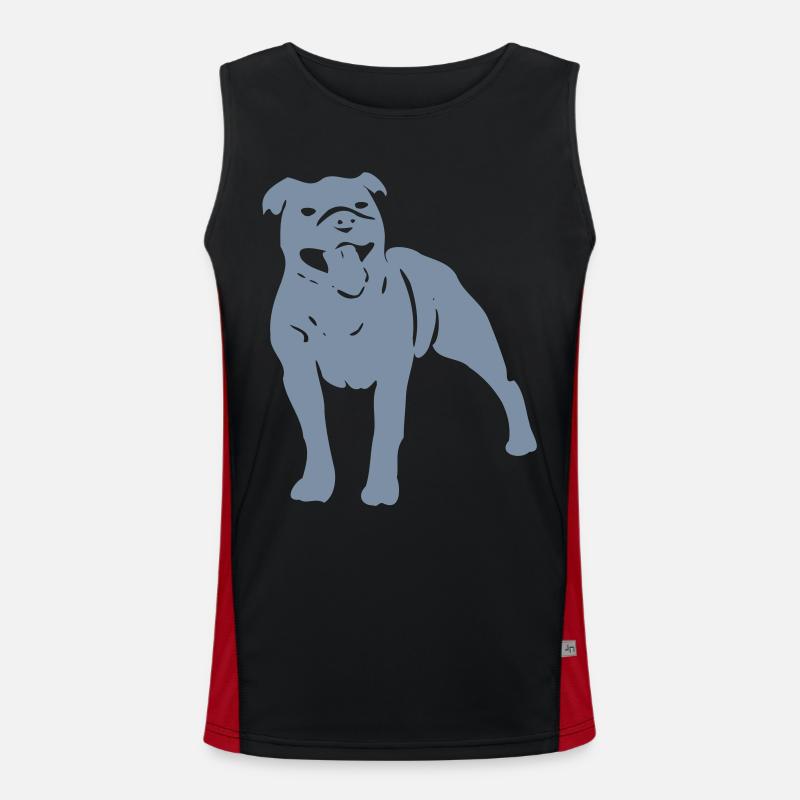 staffbull hund Funktionelles Kontrast-Tank Top für Männer 