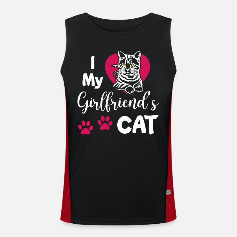 J’aime le chat de mes copines Débardeur respirant contrasté Homme 