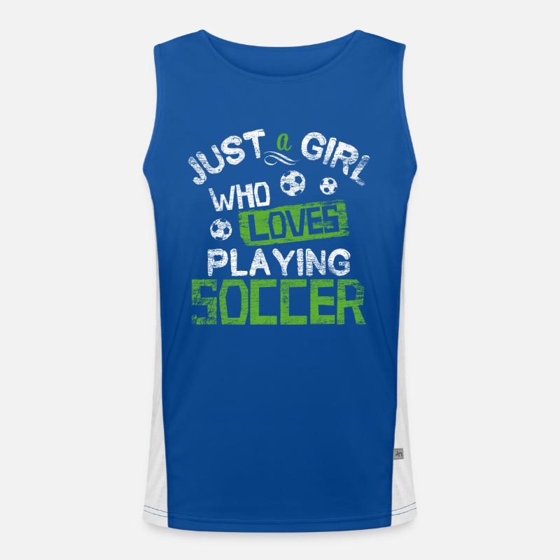 Fußball Mädchen Funktionelles Kontrast-Tank Top für Männer 