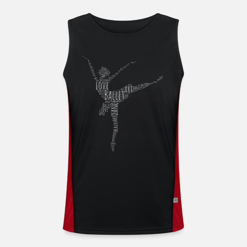 Ballet dancing dancer Men's Functional Contrast Tank Top 