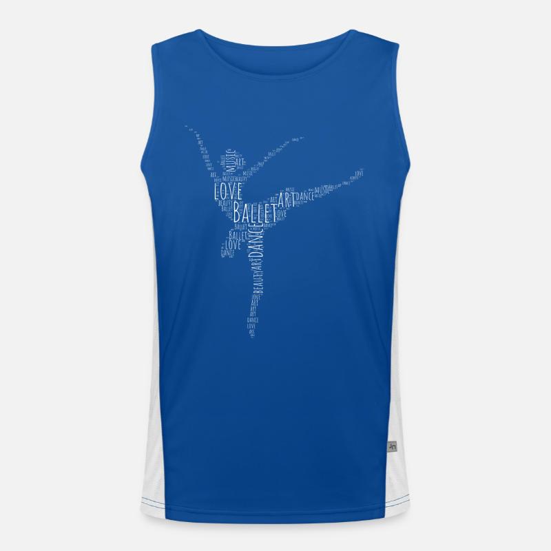Ballet dancing dancer Men's Functional Contrast Tank Top 