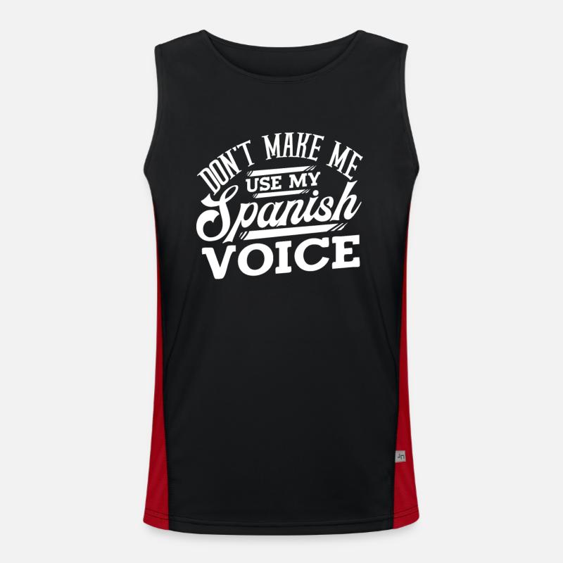 Spanien Spanisch Funktionelles Kontrast-Tank Top für Männer 