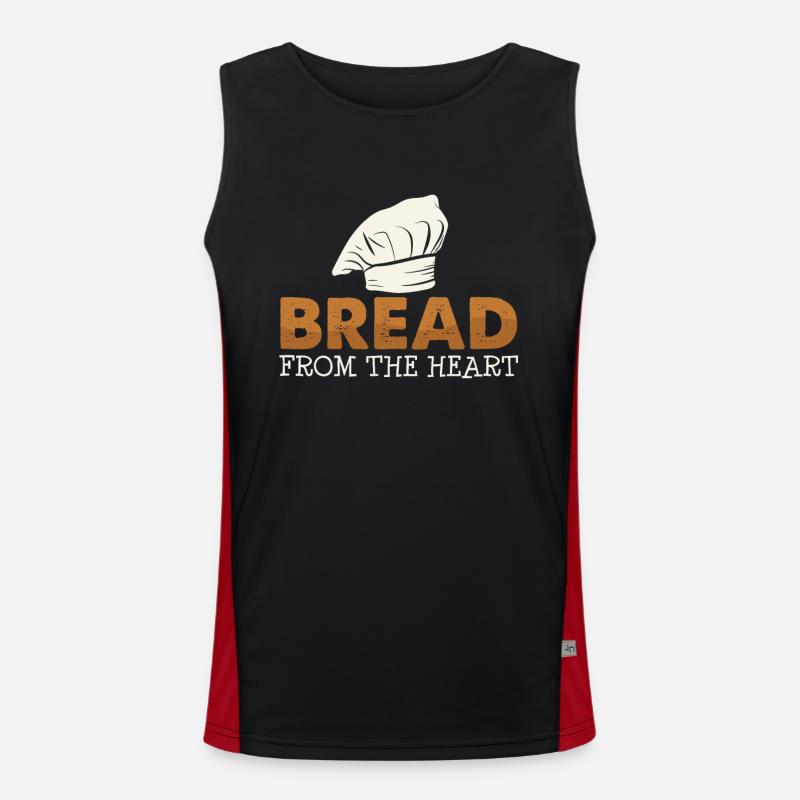 Brot Backen Funktionelles Kontrast-Tank Top für Männer 