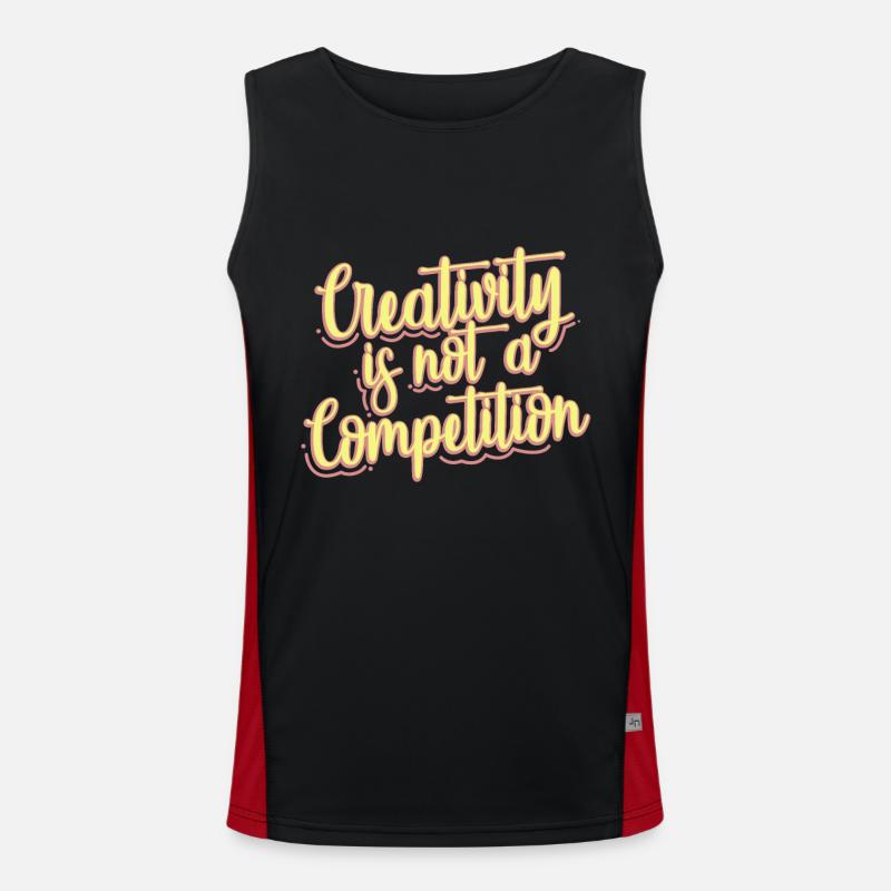 Musicians Creativity is not a competition Men's Functional Contrast Tank Top 