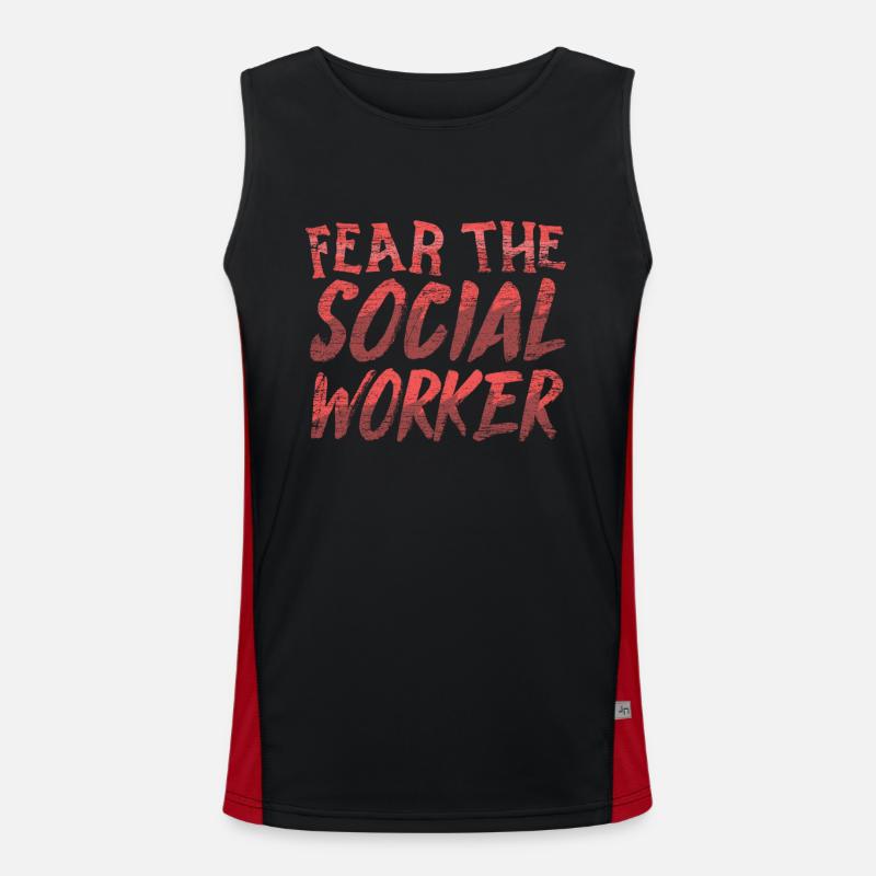 Social worker social work Men's Functional Contrast Tank Top 
