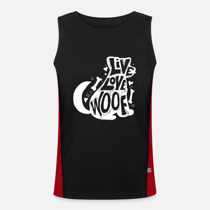 Hunde Liebe Funktionelles Kontrast-Tank Top für Männer 