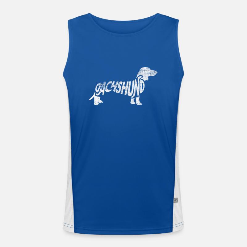 dachshund Men's Functional Contrast Tank Top 