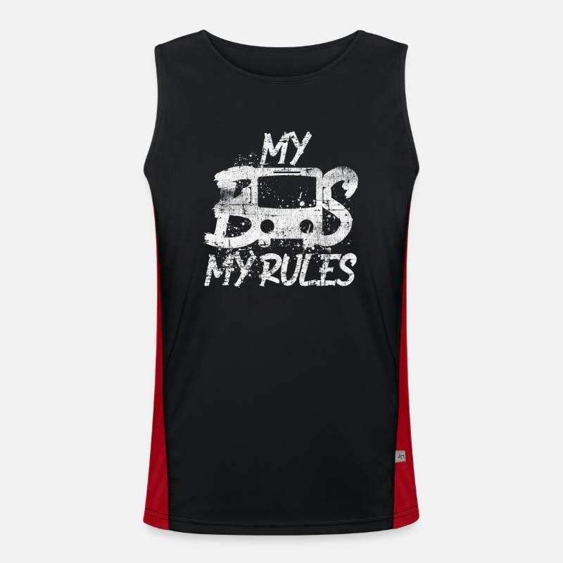 Bus driver bus Men's Functional Contrast Tank Top 