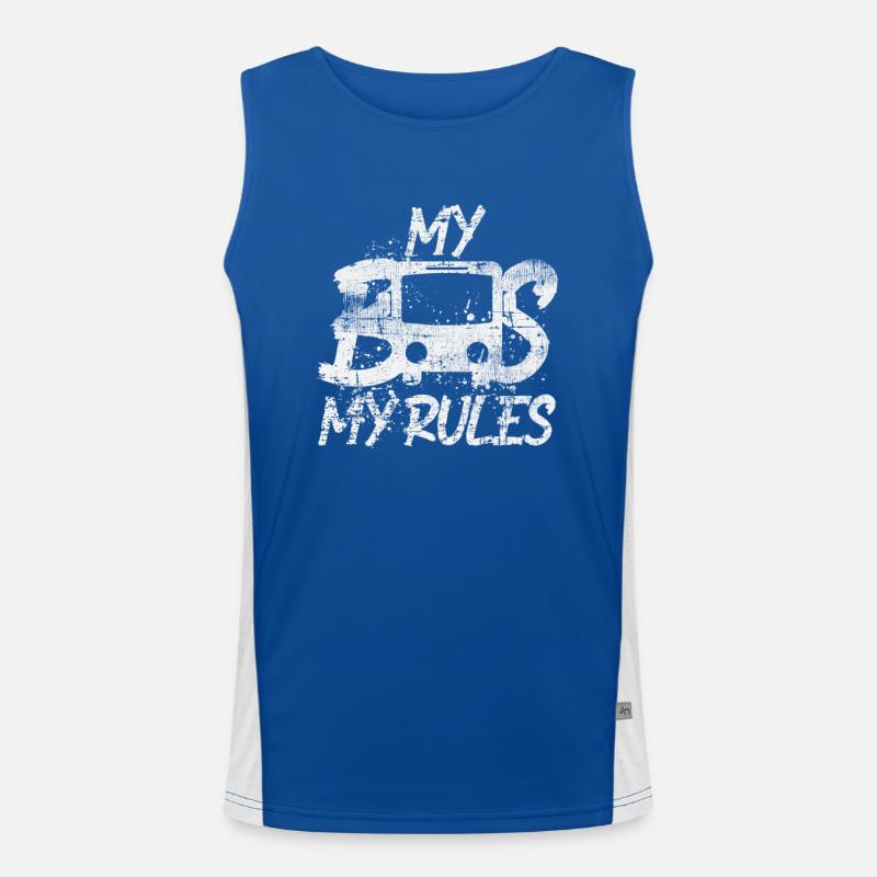 Bus driver bus Men's Functional Contrast Tank Top 