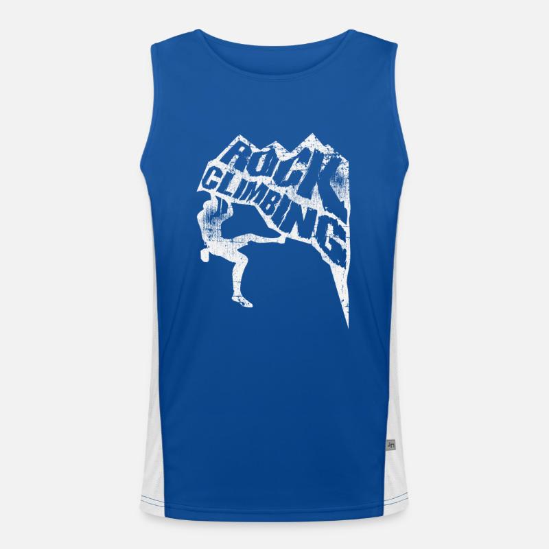 Kletterer Berge Klettern Funktionelles Kontrast-Tank Top für Männer 