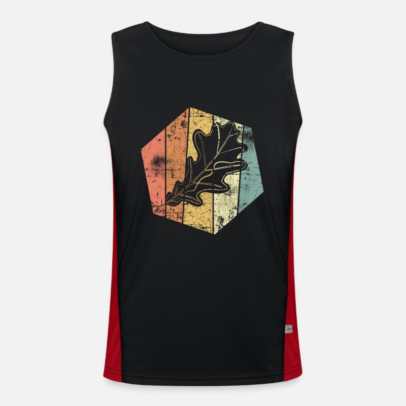 Chêne feuille vintage Débardeur respirant contrasté Homme 
