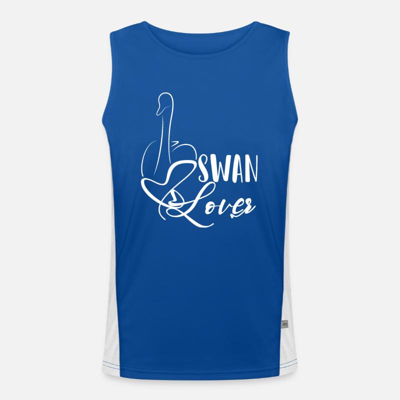 Schwan Funktionelles Kontrast-Tank Top für Männer 