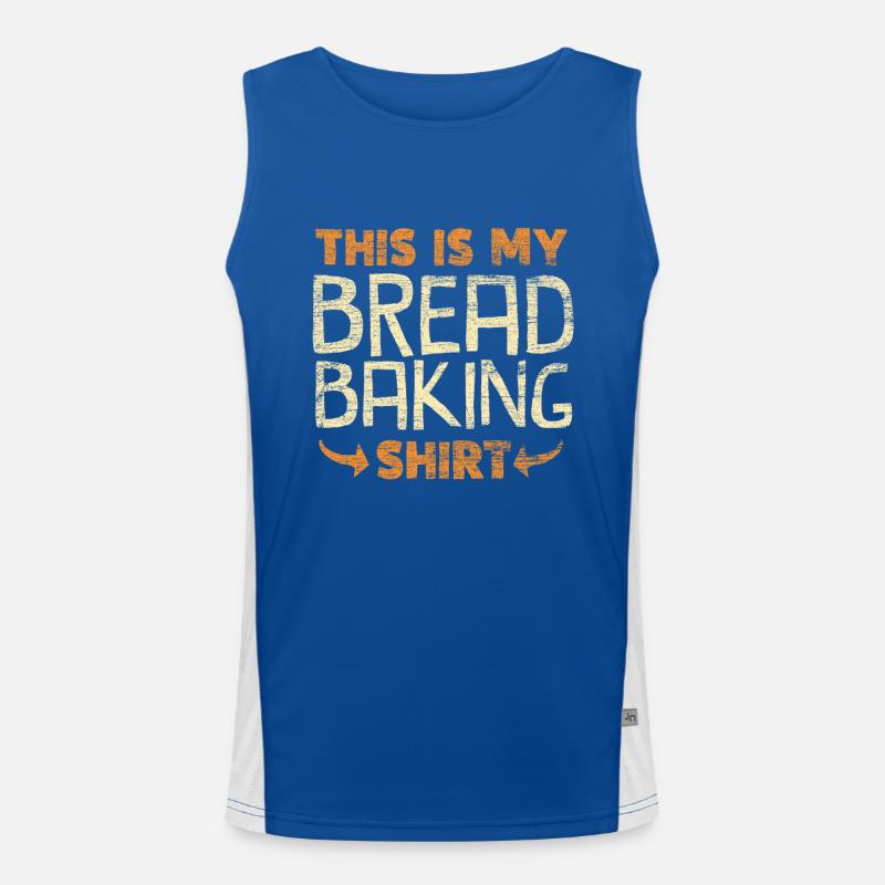 Bread bake baker Men's Functional Contrast Tank Top 