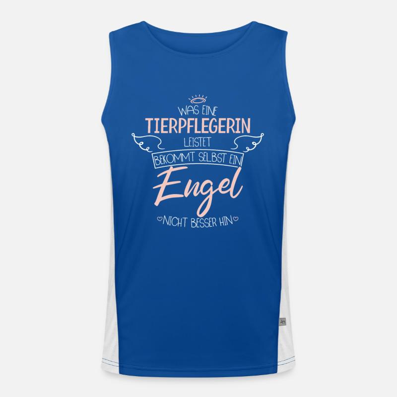 Tierpflegerin Funktionelles Kontrast-Tank Top für Männer 