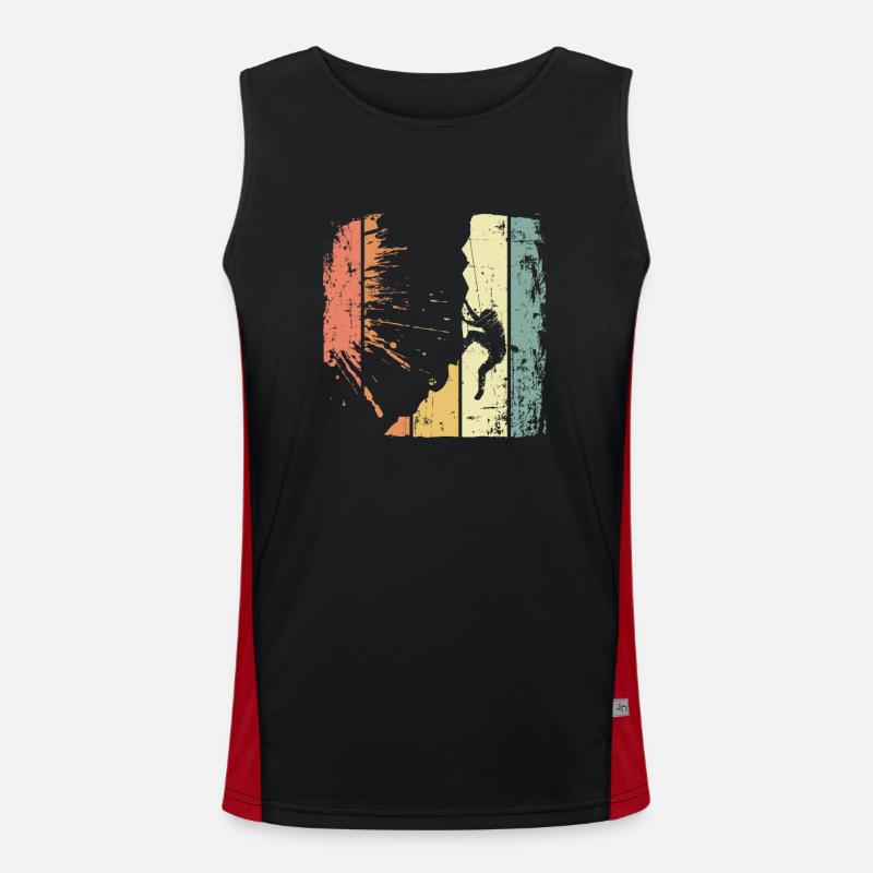 Klettern vintage Kletterer Funktionelles Kontrast-Tank Top für Männer 
