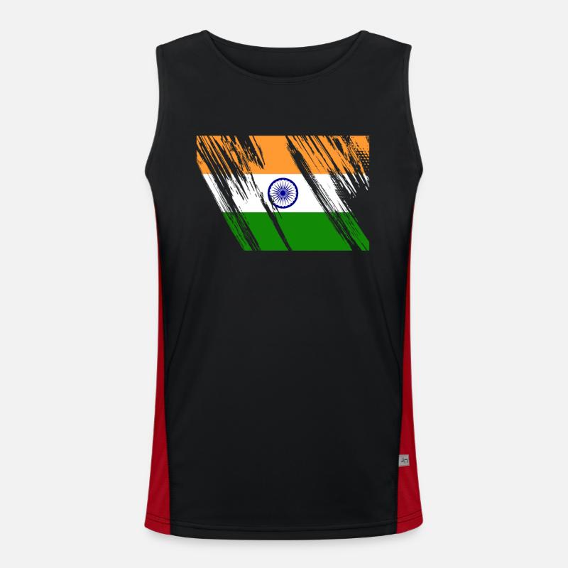 Drapeau de l’Inde Débardeur respirant contrasté Homme 